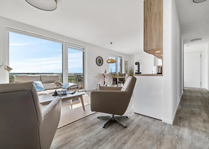 Beachviewtwo- 3og, Meerblick, Balkon, Kamin, Sauna Olpenitz